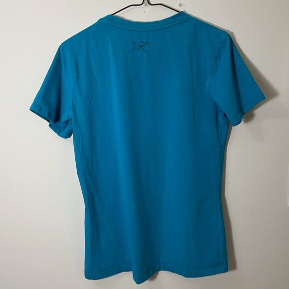 Arc'teryx Quadrants SS T-Shirt Hiking Outdoor Women's Small Blue - Picture 4 of 8